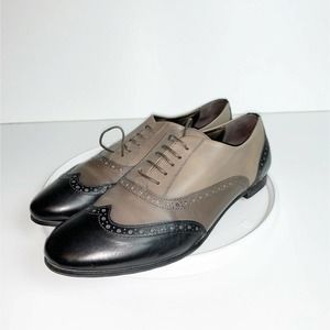 AGL Tri-Color Patent Wingtip Oxfords flats